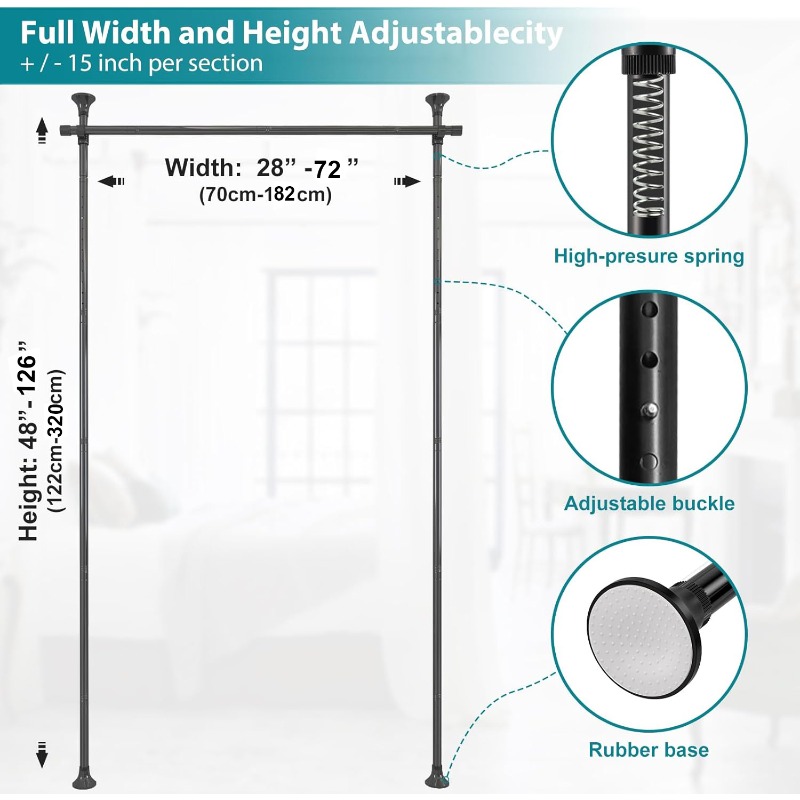 Fully Adjustable Partition Bracket | Practical Easy To Assemble Design, Suitable For , Bedrooms, Offices And Dormitories Use, Made Of