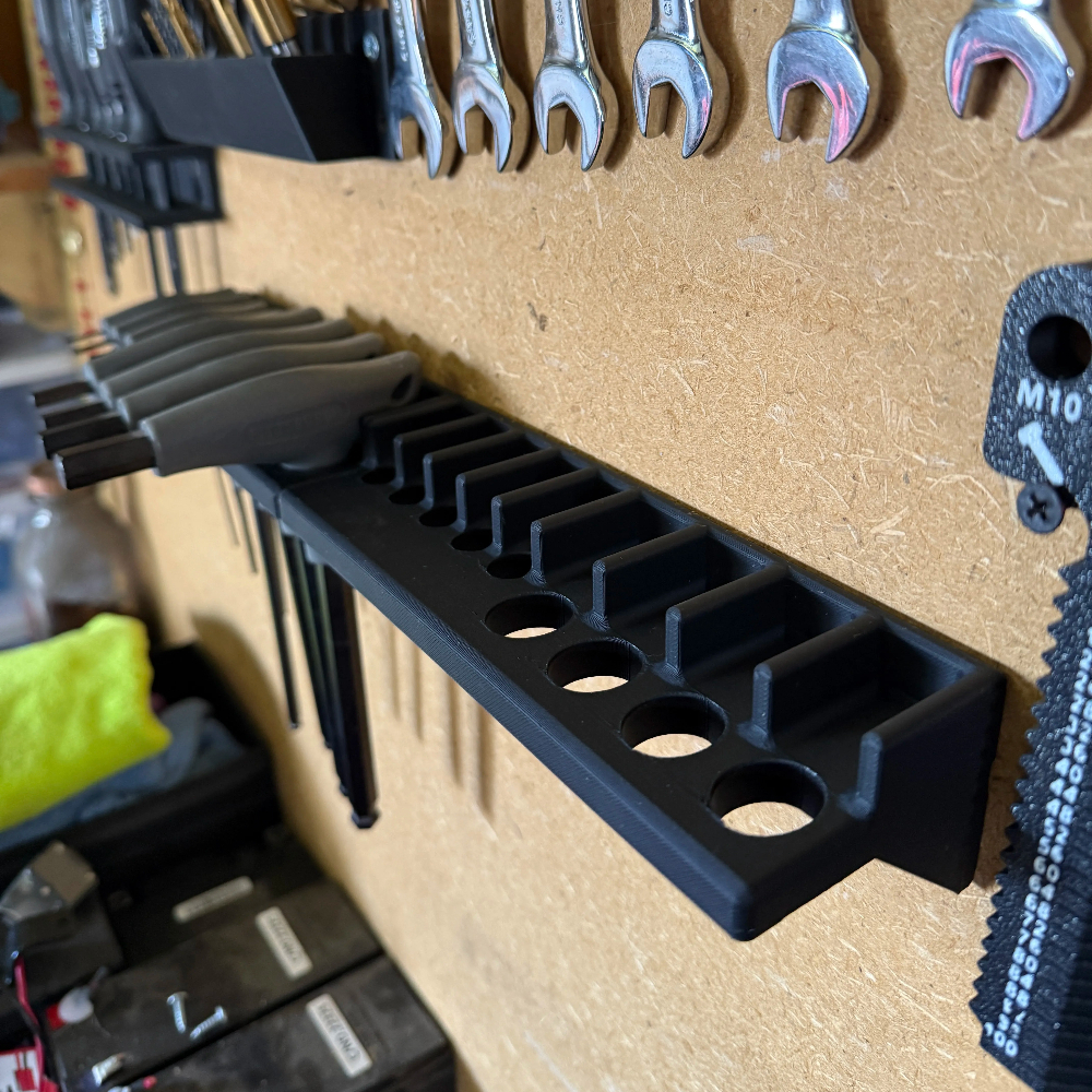TEMU Wall-mounted T-handle Hex Key With Integrated Storage Rack, Repair Tool Organizer, Storage Racks