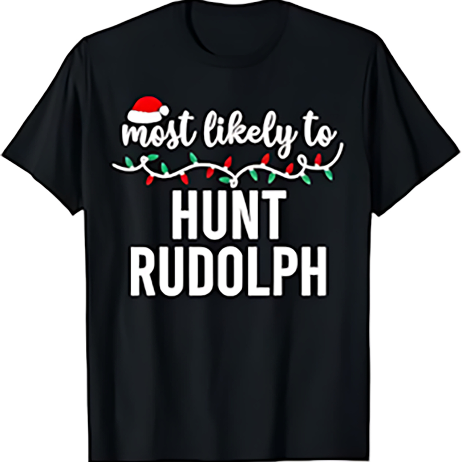 

Christmas T-, " To Hunt " Graphic, , Round , Sleeve, Regular Fit, , For Adults, 200gsm, &