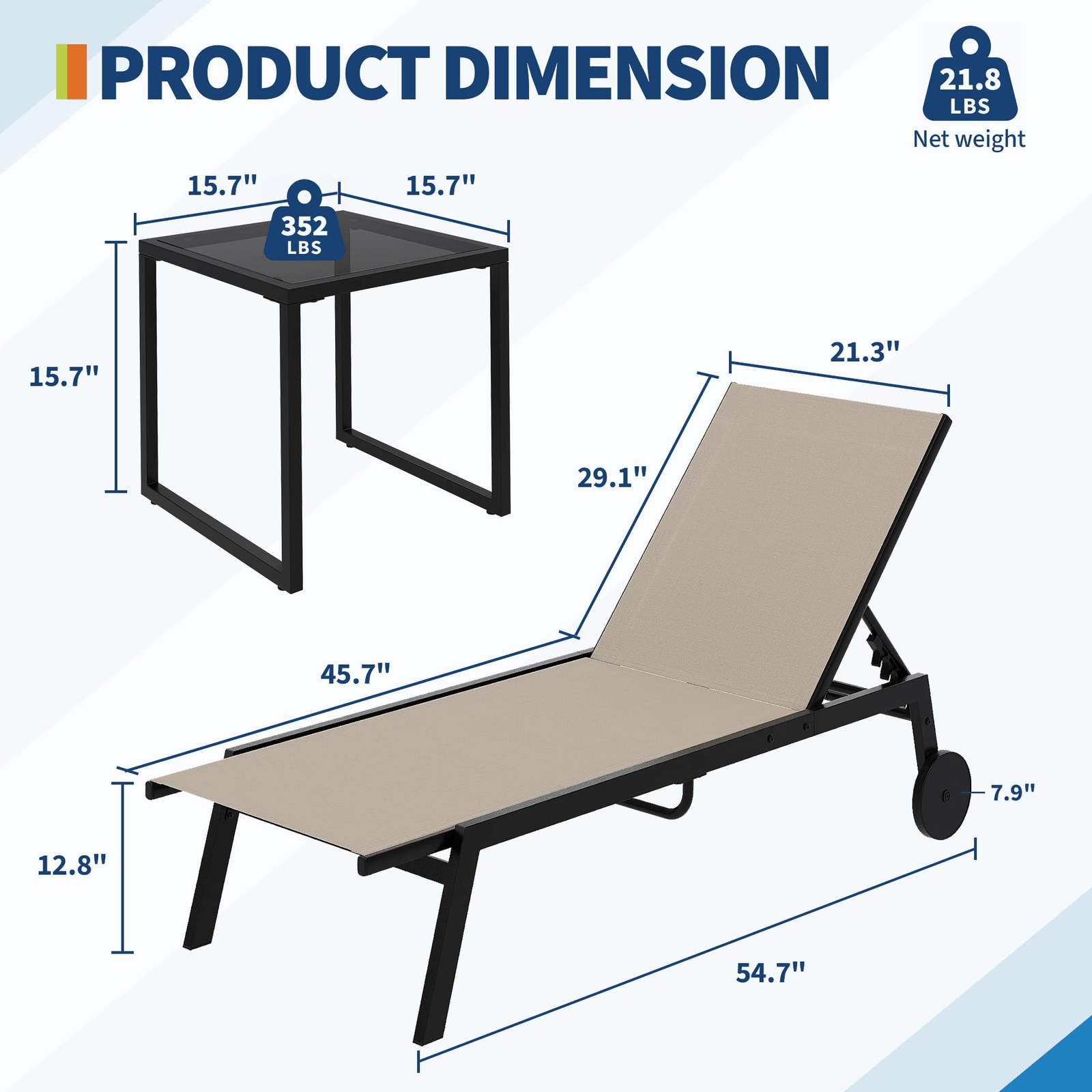 3pcs Outdoor Patio Bistro Set | Adjustable Backrests, Wheels For Easy Mobility, Includes Side Table, Perfect For Poolside, Garden, Deck, Beach - Brown, Metal Frame, All-Weather Rattan Wicker Furniture Set, Compact Space Bar Height