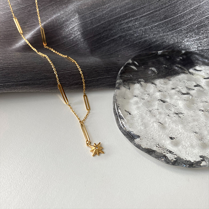 High-End Cold Style Long Round Hollow Shape Pendant Necklace