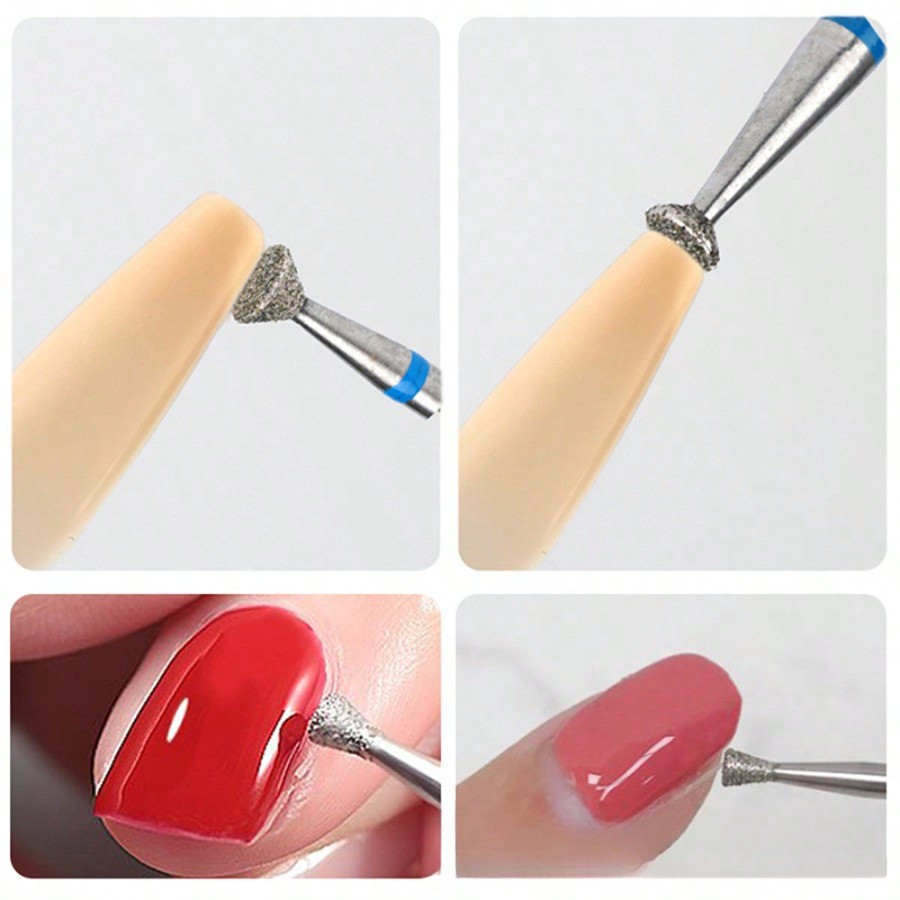 3PC Nail Drill Bit Set for Cuticle Cleaning & Overflow Removal