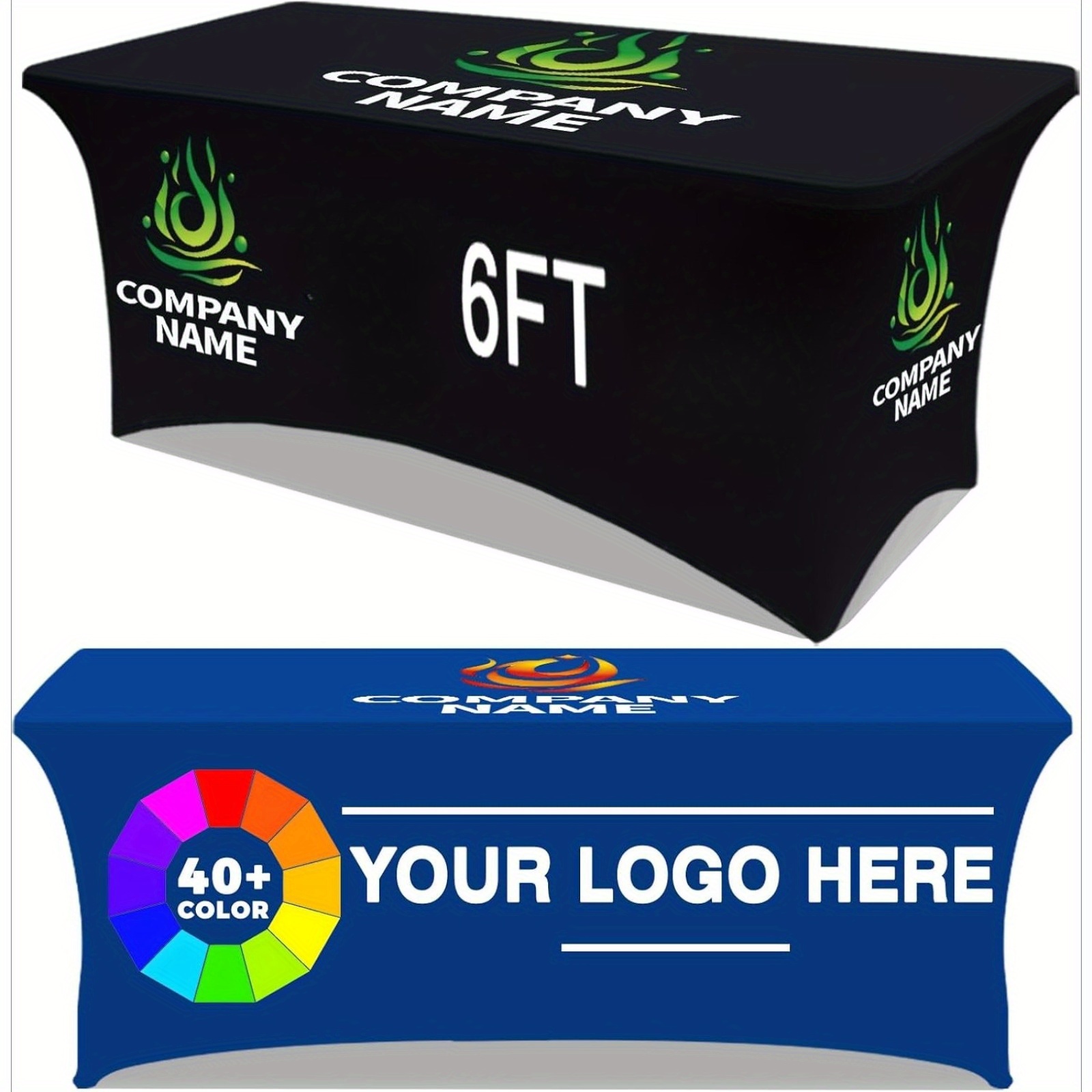 Custom Rectangular Spandex Table Cloth 2 Sizes Customized Tablecloth Design Your Photo Name Text Protects Decorates Portable Table Cover For Tradeshow Events Wedding Party Birthday Anniversary