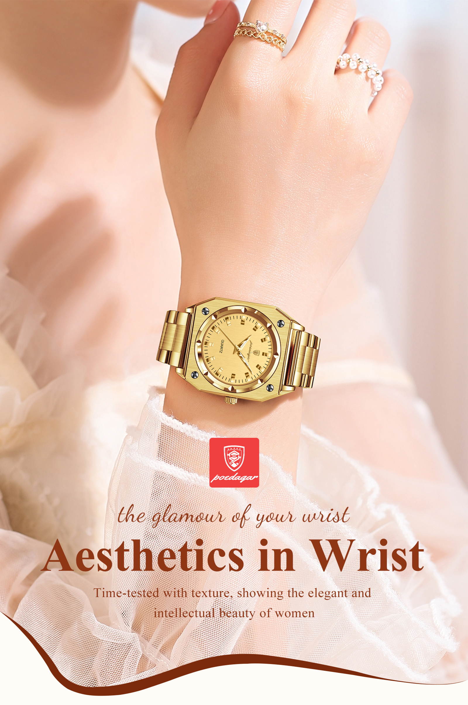   luxury high quality womens   light waterproof womens watch stainless   quartz watch details 0