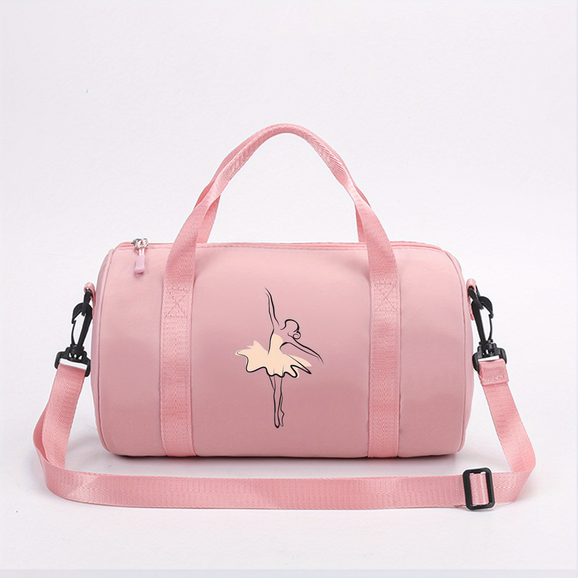 TEMU 1pc Adorable Ballet Dancer Design Preppy Style Mini Shoulder Crossbody Bag, Suitable For Sports And Leisure, Gym Travel Shoulder Bag, Sturdy
