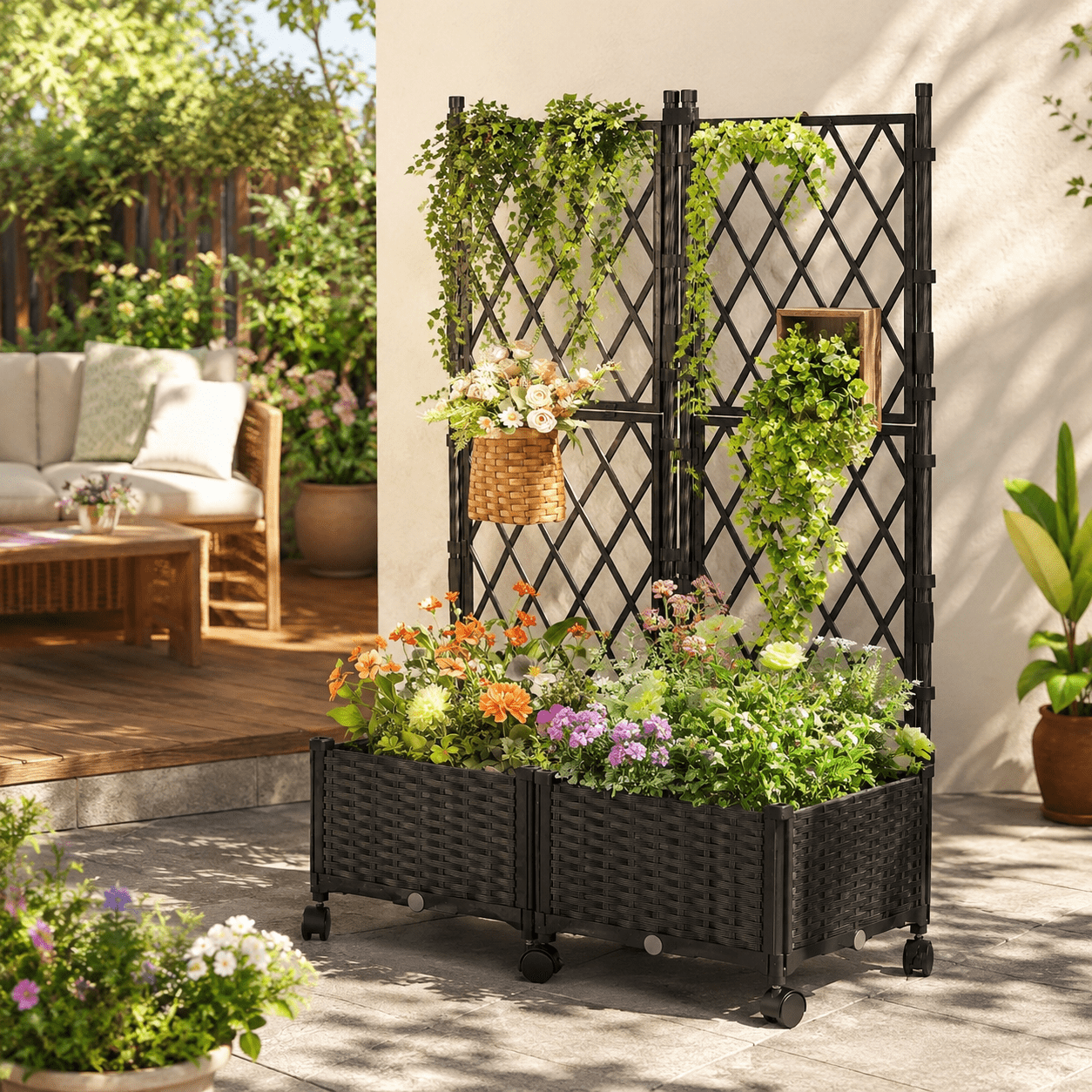 self watering planters large sold on Temu United States