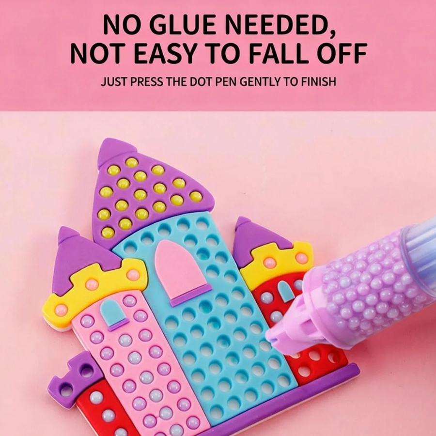 6-Dot Marker Set for Kids, Handmade Coloring Tools with Patterns