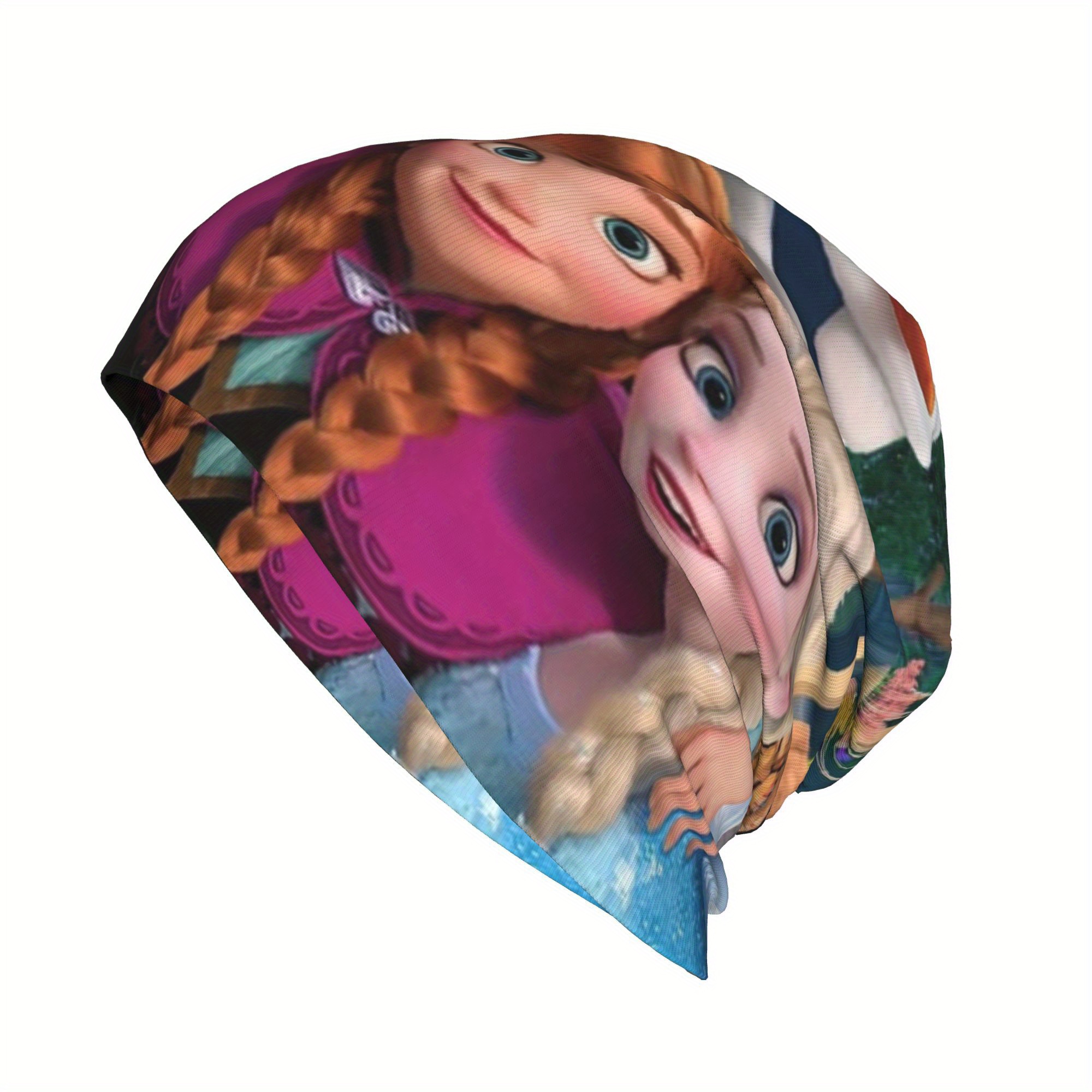 TEMU Frozen Official & Anna Beanie Hat - Frozen Characters, Lightweight Bonnet Cap For Women, Girls, Boys - Perfect Gift For Frozen Fans, Fan