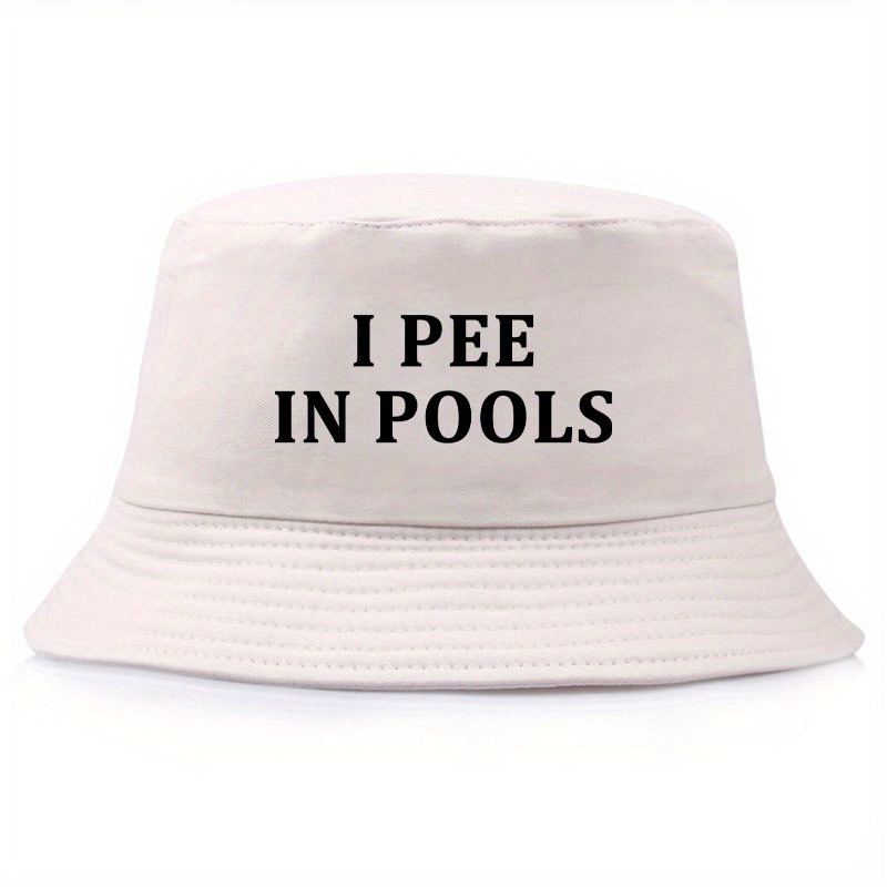 TEMU Unisex Adult Daily Summer Reversible Bucket Hat Woman Man Outdoor Visor I Pee In Pools Print Panama Hats