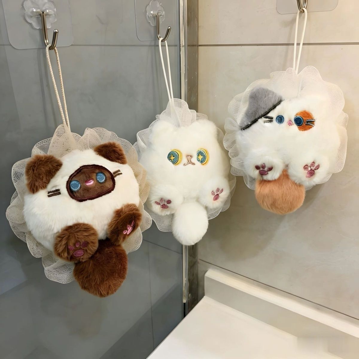 Kitten Foaming Bath Ball -friendly Bath Bath Bath Flower Rub Bath Rub Back Bath Ball
