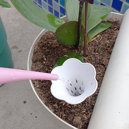 12pcs cone shaped plant drainage tubes plastic flower pot watering fertilizing ventilation tubes breathable soil aeration stakes for indoor outdoor garden plants
