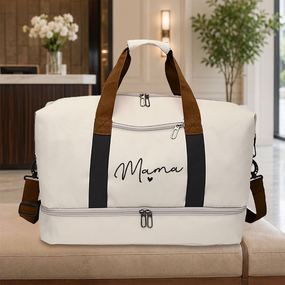 TEMU 1pc Mama Men's Tote Bag Travel Bag Luggage Bag - Unisex Shoulder Handbag For Daily , Dates, Travel, Outdoor, Holiday Gifting