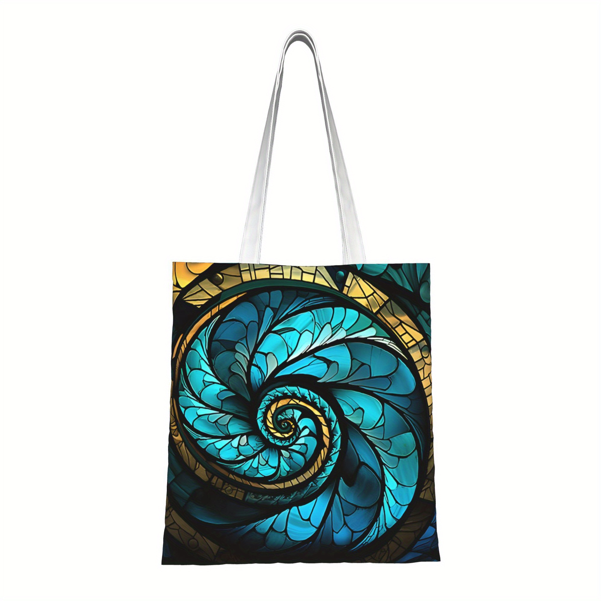 new zealand maori paua koru spiral design tote bag reusable Temu