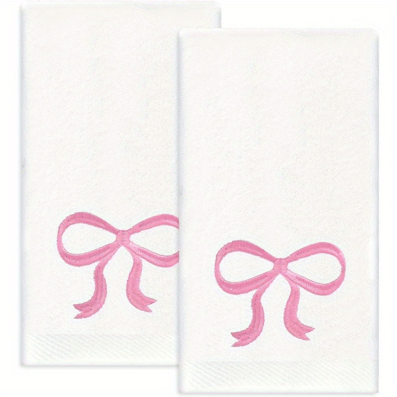 

2pcs Hand Towel Set, 18x26 Inch - Polyester Dish Cloths For Kitchen & Bathroom, Quick-dry & Absorbent, Cleaning & Decor