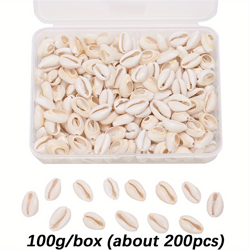 TEMU 100g/box About 200pcs Natural Shell Beads For Wedding Centerpieces, Home Decor, Table , Makeup Brush Holders - Perfect For Craft & Ornament,