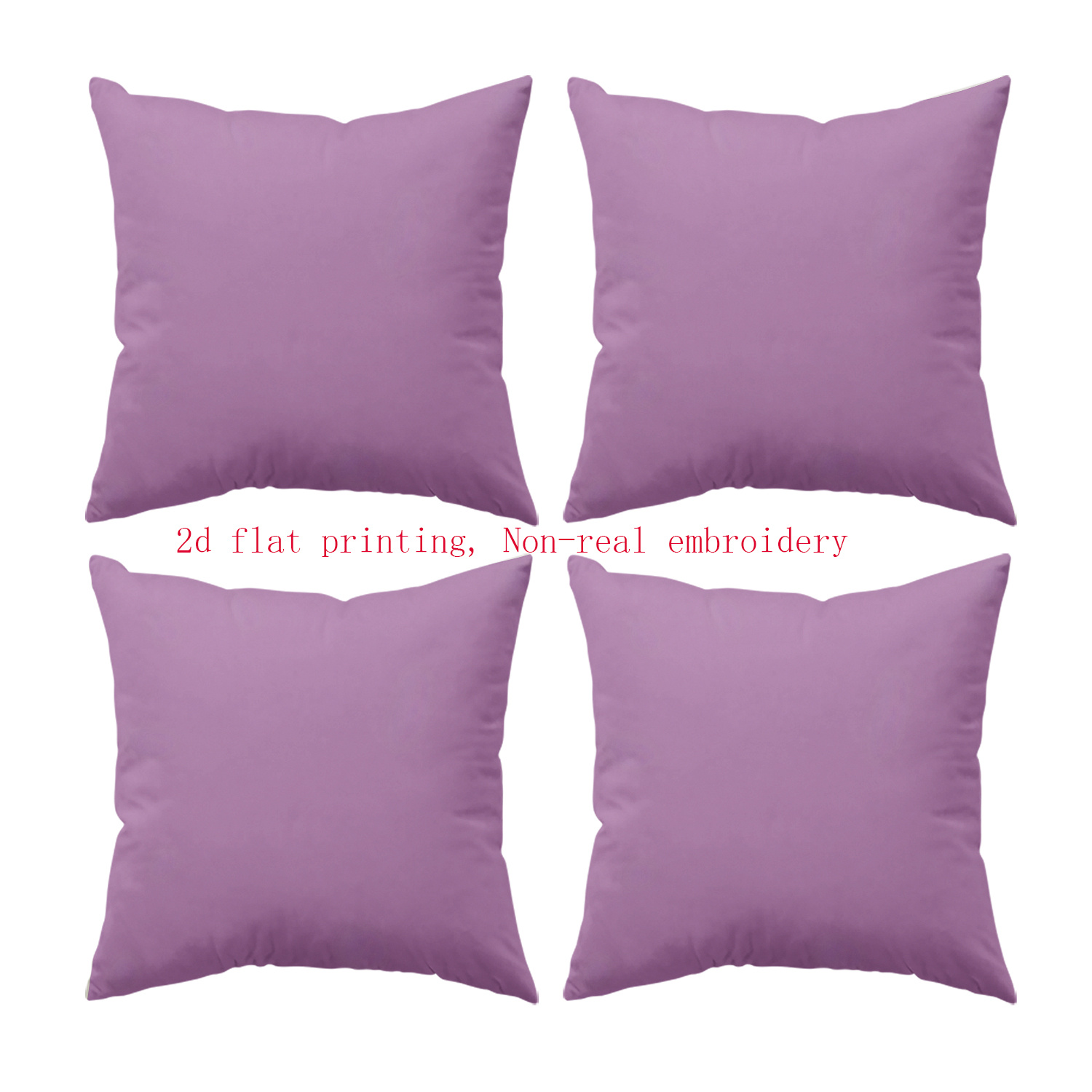 TEMU 4 fundas de almohada decorativas moradas | Estilo contemporáneo, bordado no real, cierre de cremallera, lavables a máquina, ideales para la