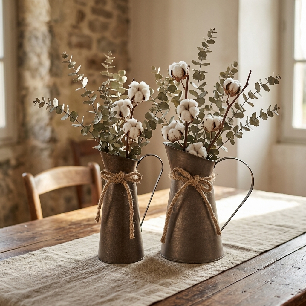 TEMU Set anfore vaso in metallo stile , anfore in con fiocchi di spago di iuta, vasi da fiori decorativi vintage per centrotavola, decorazione per