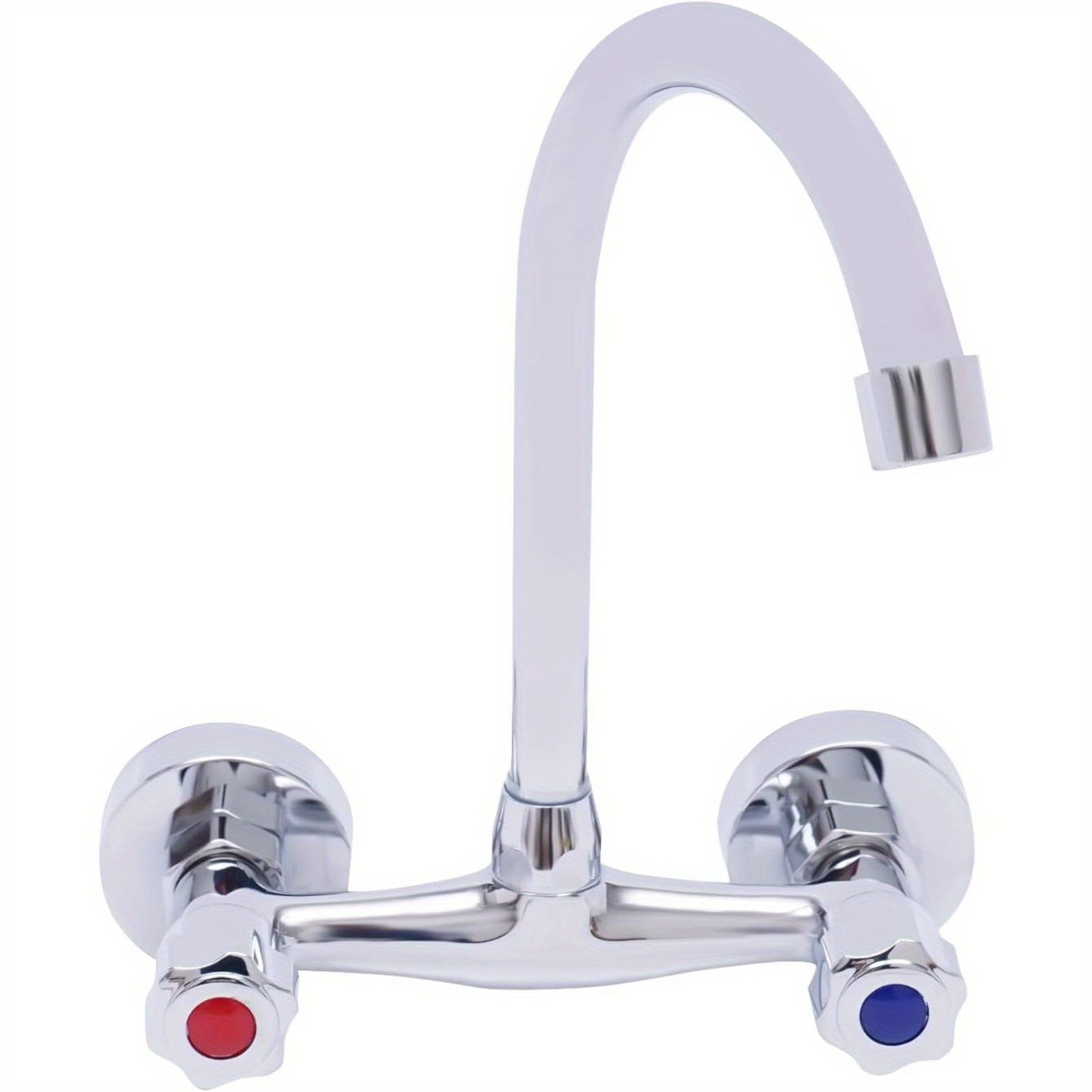 Image of Thermall Vinnyooc 360° Rotation Kitchen Faucet Wall Mounted Cold Hot Mixer Kitchen Faucet Dual Handle Faucet For Bathroom Showers Sinks Gifts For