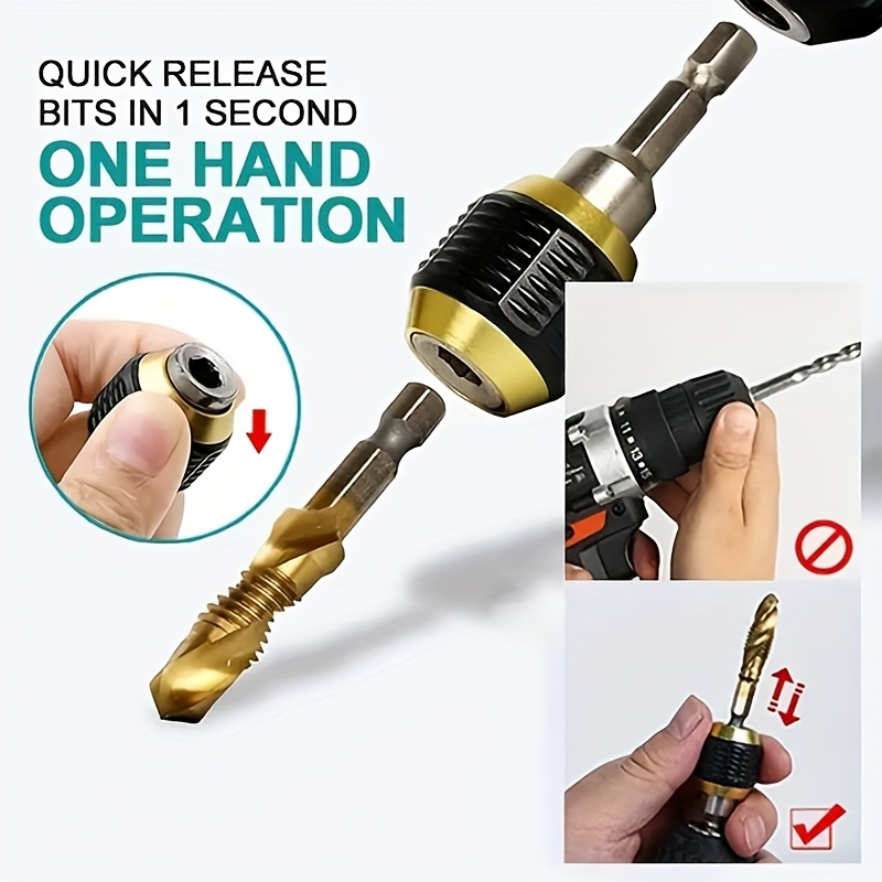 1pc hexagon shank   up quick converter hexagon shank self locking connecting rod bit quick release   adapter hand electric drill three claw 60mm large head   up hexagonal handle quick change connector