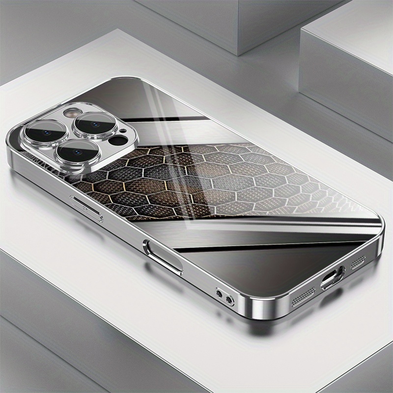 Cover Iphone 15pro Max YVWUNH Custodia Per Telefono Quadrata Con Placcatura Di Lusso Per Cover Iphone 15plus - Foto 12