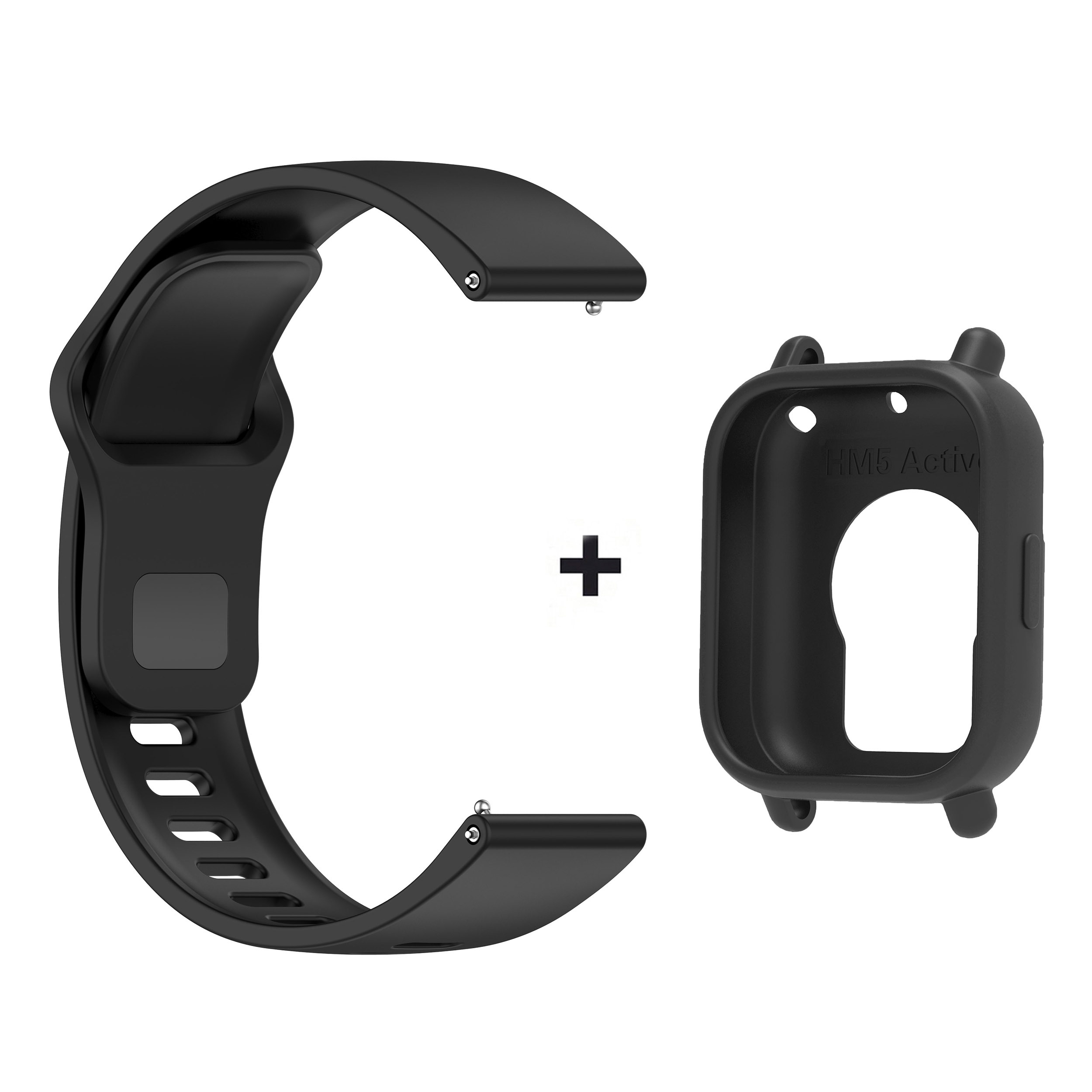 TEMU Silicone Watch Band And Protective Case Set For Redmi Watch 5 Active, Silicone Watch Case With Stylish Watch Strap For Redmi Watch 5 Lite,