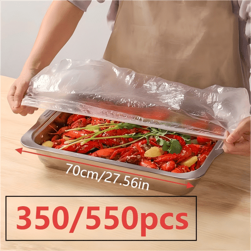 350/550 stück große backblech-abdeckungen in lebensmittelqualität | 70cm/27.56in, mehrzweck, geruchlos, staubdicht, wiederverwendbare kunststoffabdeckungen für zuhause, restaurant, küchenaufbewahrungslösungen