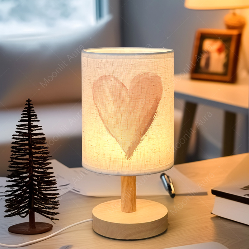 Fabric Desk Lamp with Cloth Lampshade