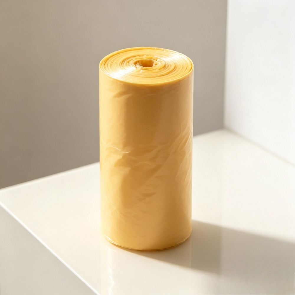 TEMU Lot de 5 rouleaux de 100 sacs poubelle jaunes -fuites et -odeurs - Sacs en plastique, -fuites, -odeurs, résistants à la , adaptés , , , de bain,