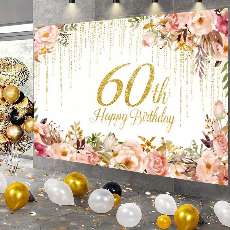 1pc elegant 60th birthday tapestry rose 60 Temu