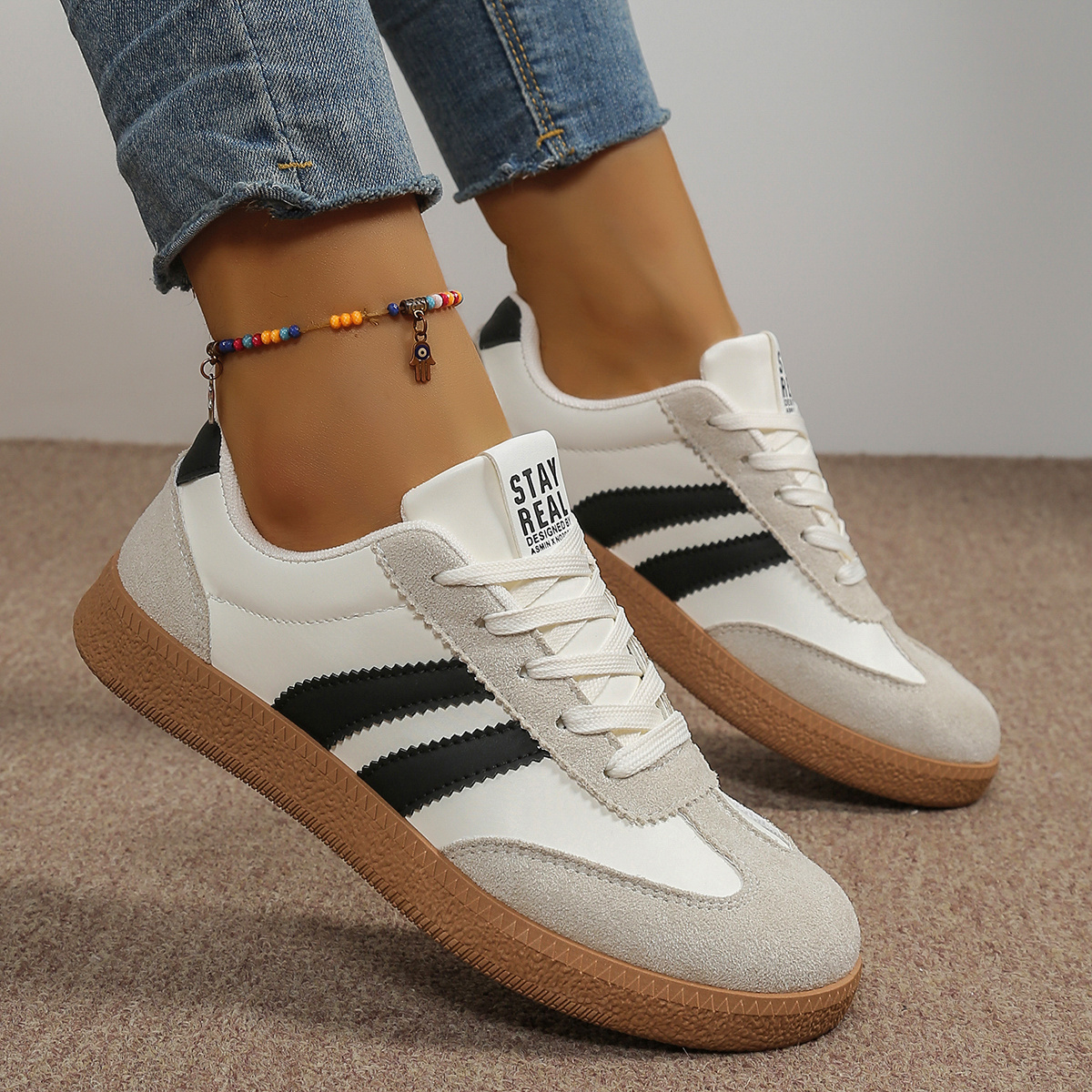   womens stylish casual lace   soled sports shoes are   in multiple colors such as black white and blue   feature   round toe design and a soft sole that   your feet comfortable all day long women shoes