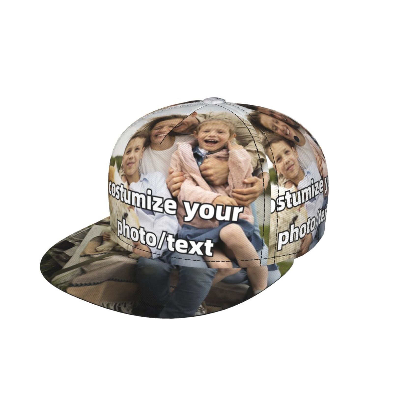 E-shop Anpassbare Baseballkappe für Männer & Frauen - Personalisieren Sie mit Ihrem Foto oder Logo, Funkelndes -Print-Design, Polyester