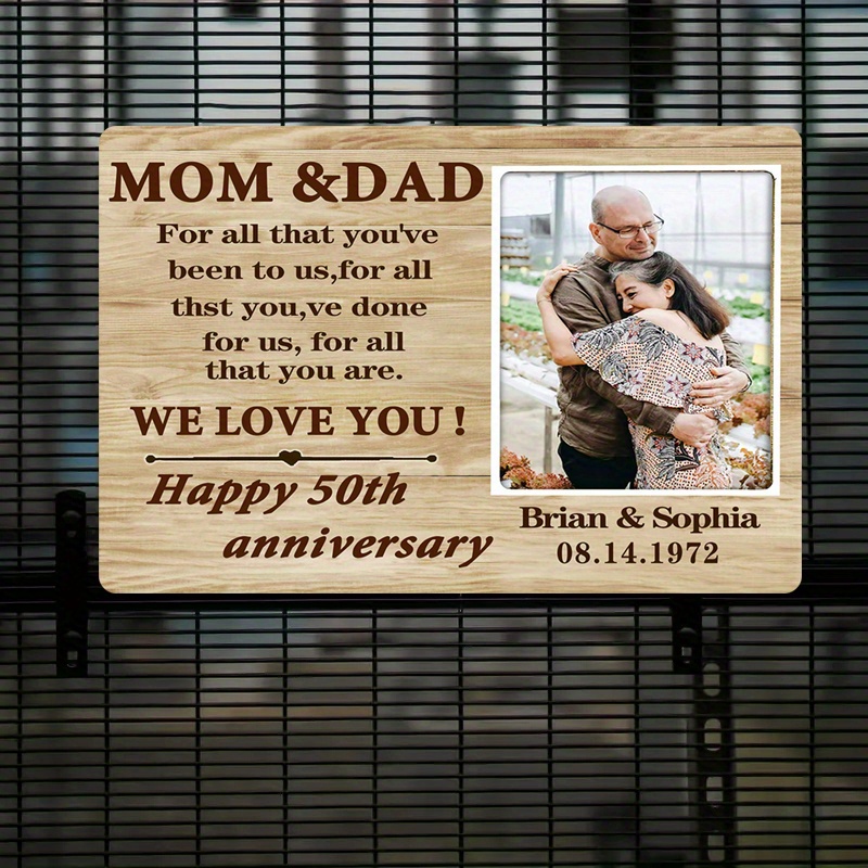 room decor personalized iron photo sign customizable 50th Temu