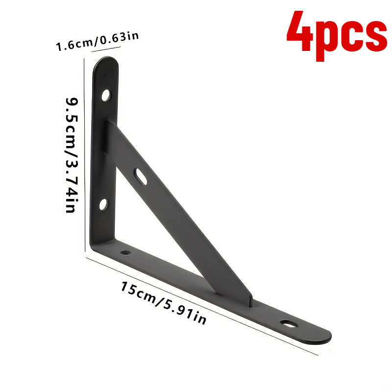 TEMU Lot de 4 supports de trépied muraux, support en fer. Cette étagère de rangement à double de gagner de la place et est parfaite pour organiser ,