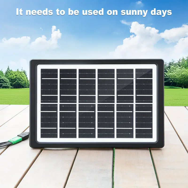 1pc cell phone solar portable charger 6w 6v with multiple usb for outdoor cell phone accessories suitable for cell phone flashlight small fan mobile power mens Product details 5