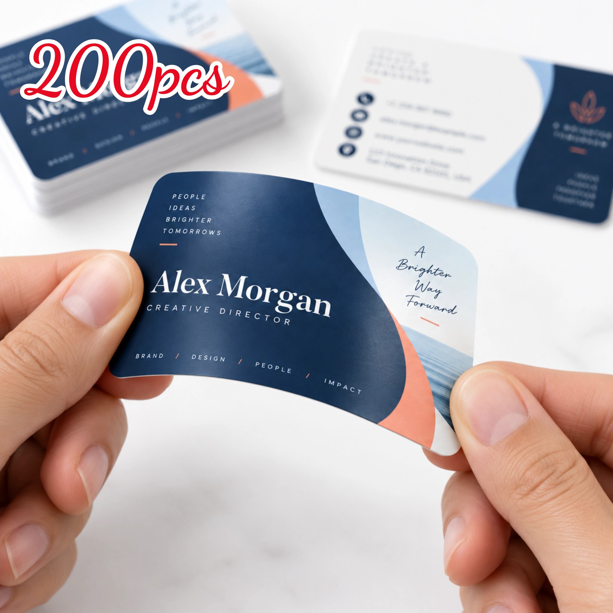 TEMU Cartes de visite personnalisées en PVC pour l' d'entreprise, et cartes en plastique mat résistantes à la pliure avec personnalisé/, design pour