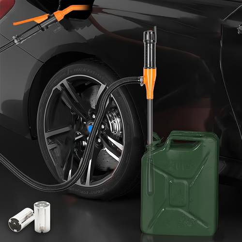 2pcs portable transfer pump 2 6 gpm rate pe material battery operated electric siphon for gas diesel water handheld oil extractor