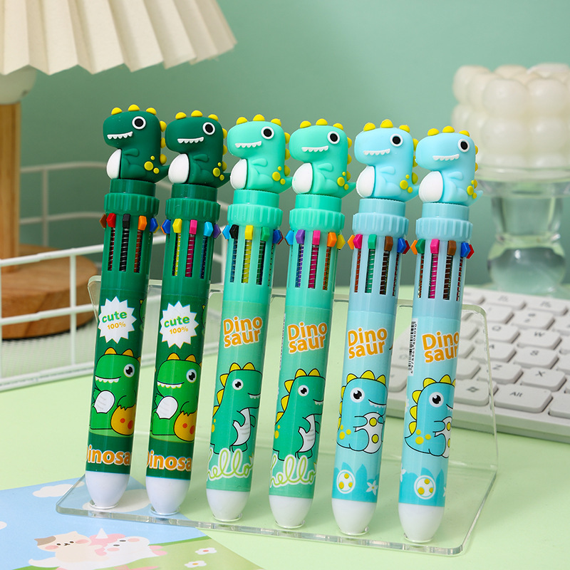 36pcs 0 5mm cartoon dinosaur retractable ballpoint pens cute multi color dinosaur design fine tip for precise writing     and     school stationery   design vibrant colors Product details 2