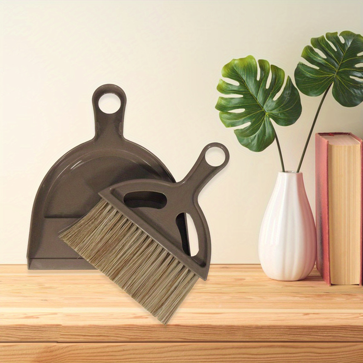 1pc compact & lightweight plastic broom and dust pan set with ergonomic handle & non-toxic bristles - mini sweeper for hard floors, kids, pets, home, car, camping -   dust pan and brush combo for small spaces, ideal for bedroom, living room, desk, and hardwood floors - durable & hygienic design with white bristles & clear dust pan for   cleaning, long handle dustpan and broom, tiny broom and distpan, foldable broom, chinese broom, hand broom Product details 6