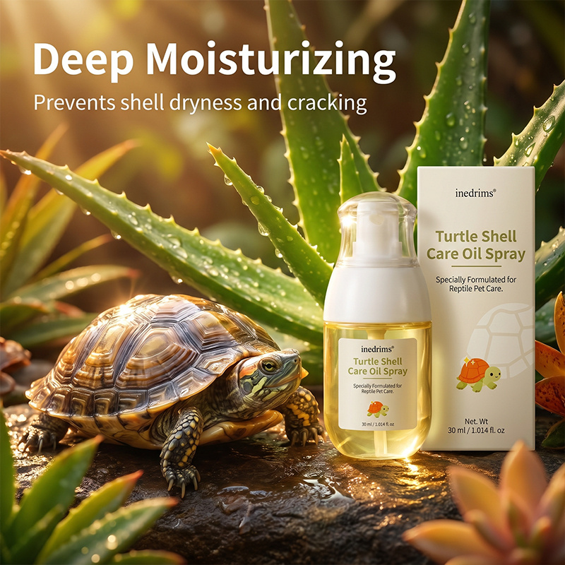 Pet Turtle Shell Care Oil Spray, Enhances Shell Shine, Moisturizing, Daily Care, Gentle Formula, Specialized Moisturizing and Shine Enhancing Shell Oil for Reptiles, Gentle and Safe for Turtles, Daily Turtle Shell Care Agent, Suitable for Various