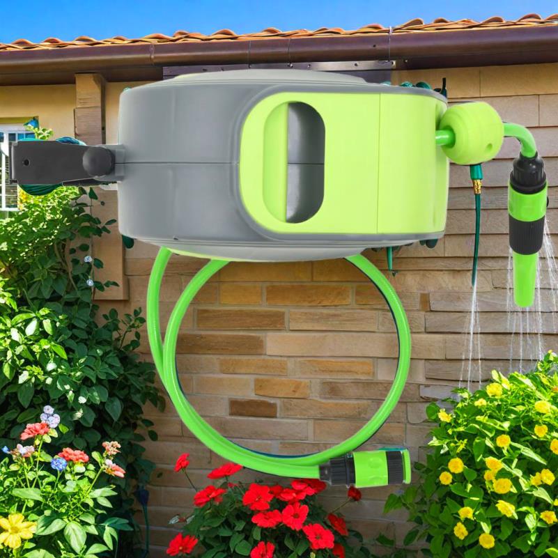 10 plus 1 meter automatic retractable wall mounted hose reel