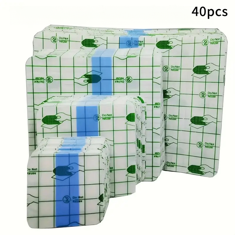 40pcs Pu Transparent Protective Patches, 4 Sizes Elastic Clear Adhesive Covers For Daily Use, For Shower And Swimming, Home And Travel Essentials