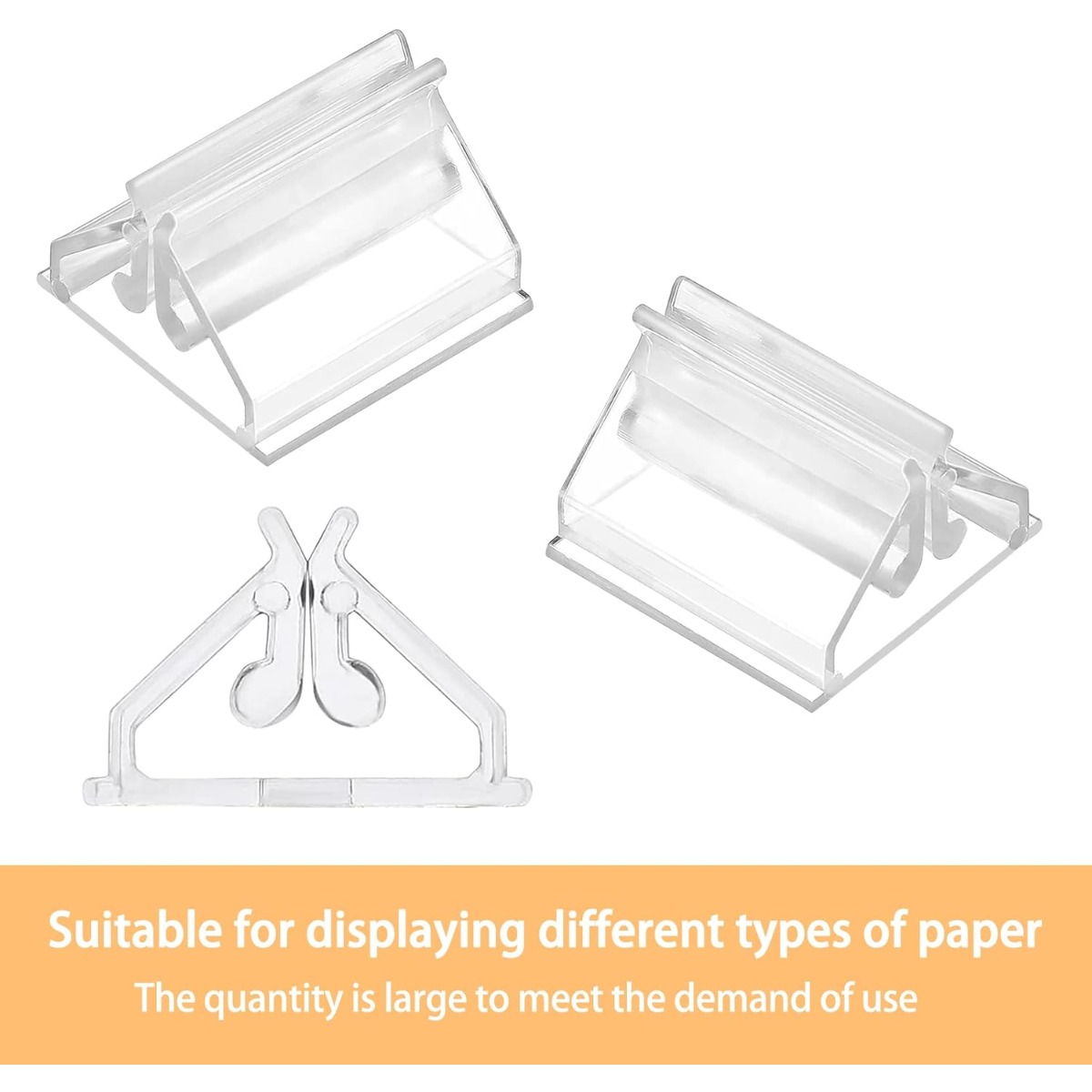 100pcs of Plastic Card Holders, Suitable for Games, Transparent Card Stands, Small Card Clips, Board Game Additions, Ideal Triangular Card Holders for Kids in Offices And Schools