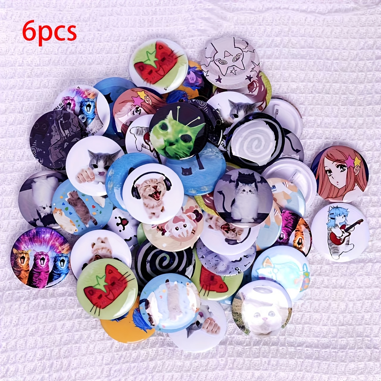 TEMU Set de 6/10 broches/insignias creativas y divertidas de varios estilos, colgante para bolso, decoración de ropa, accesorio para mochila, regalo