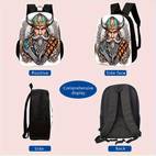 conjunto de mochila de de 3 piezas con retro para de graduación y a clases, con gran capacidad y múltiples bolsillos, ideal para viajes , y calidad.
