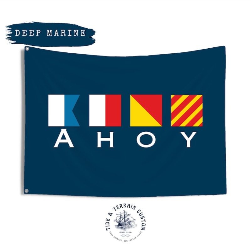 Custom Boat Name Flag with Nautical Signal Flags