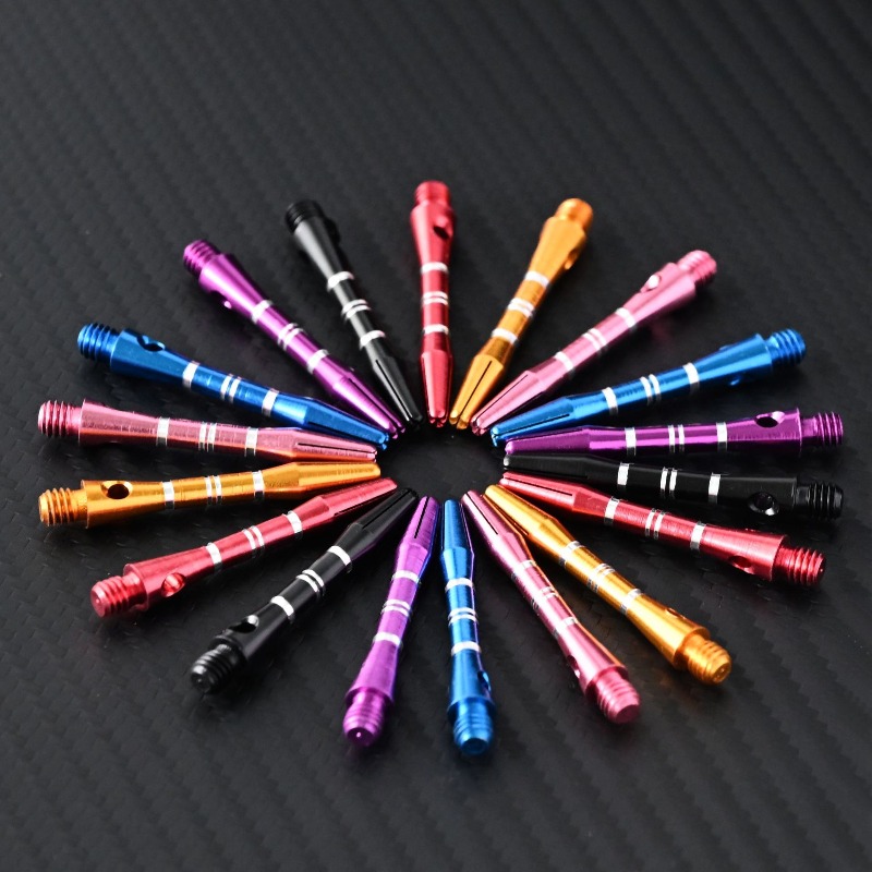 18-Pack Short Aluminum Dart Shafts with 18 New Dart Wings