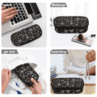 large capacity pencil bag 1pc large capacity pencil case hand drawn football theme design with helmets and star multifunctional pencil bag ideal for college office and travel