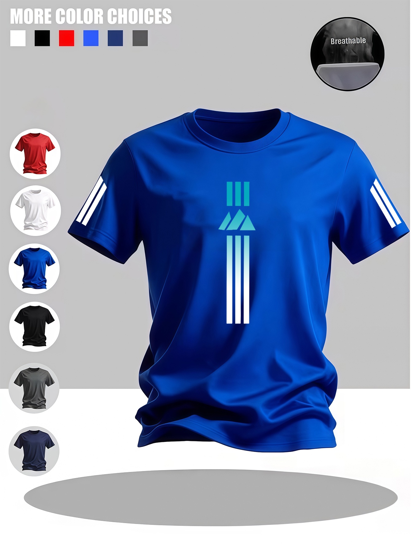 t-shirt décontracté à col rond pour homme avec imprimé, t-shirt avec logo  , lavable et non déformable, associé à un pantalon de sport décontracté, confortable pour les jeux et le streaming à  , manches courtes faciles pour hommes, haut à manches courtes décontracté à forte utilisation 0
