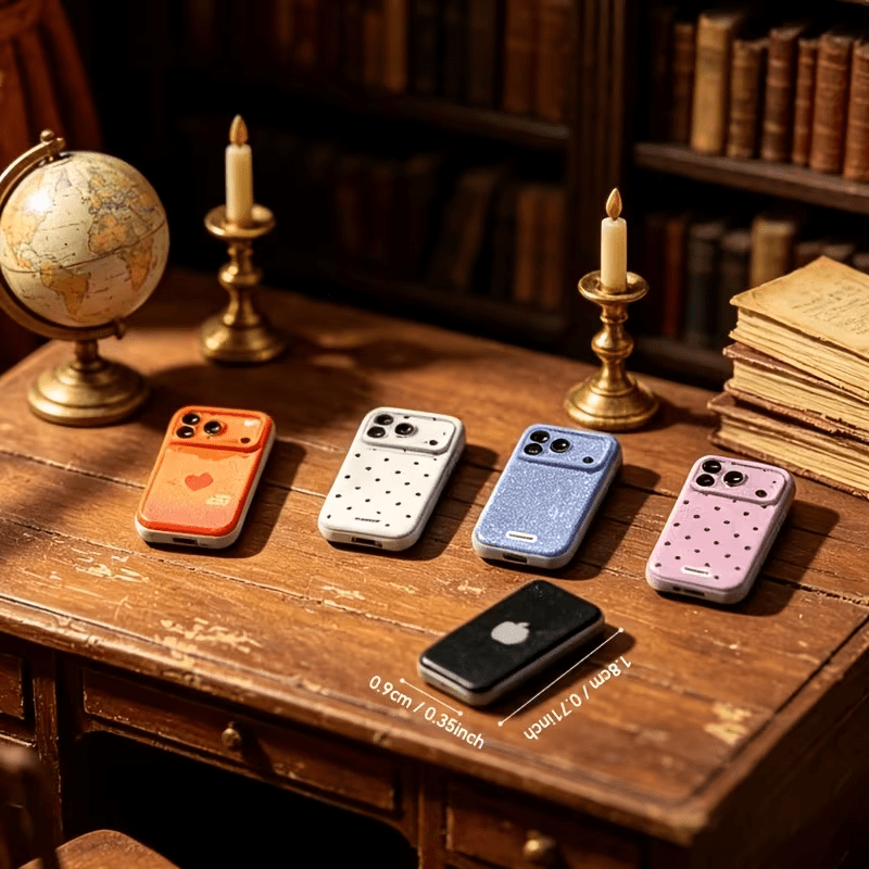 TEMU Set de 9 Mini Teléfonos Móviles a 1:12, Modelos de Teléfonos en Miniatura Adecuados para Colección y Decoración, , Ideal para Accesorios de en