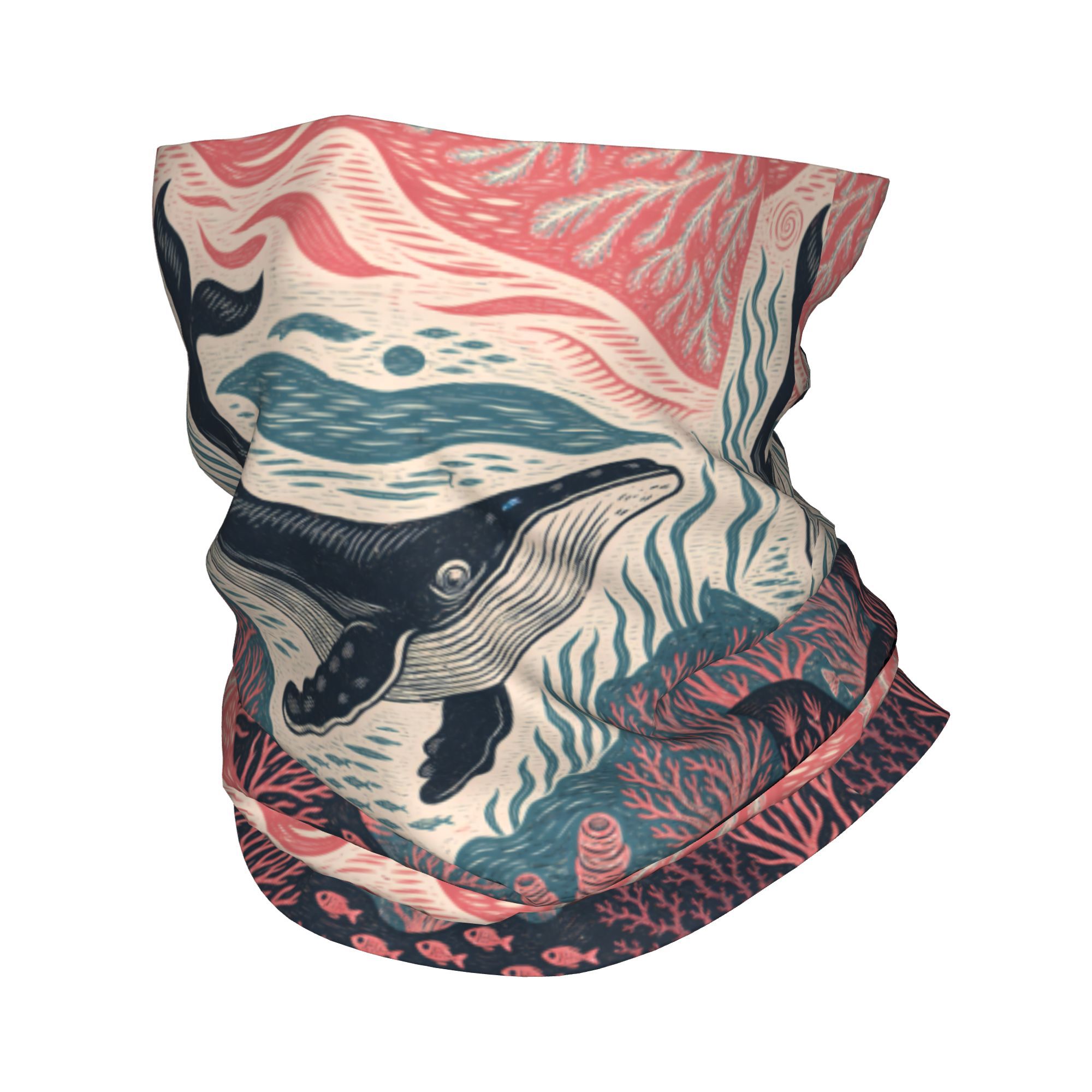 TEMU Whale In 2d Print Design Men's Wrap Scarf Windproof Thin Headscarf For Outdoor Sports